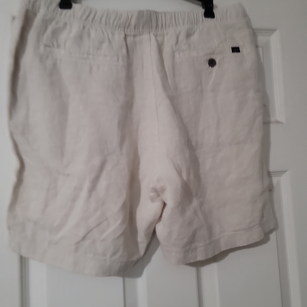 Faherty Essential Linen Short In Weathered Sand - Picture 9 of 14